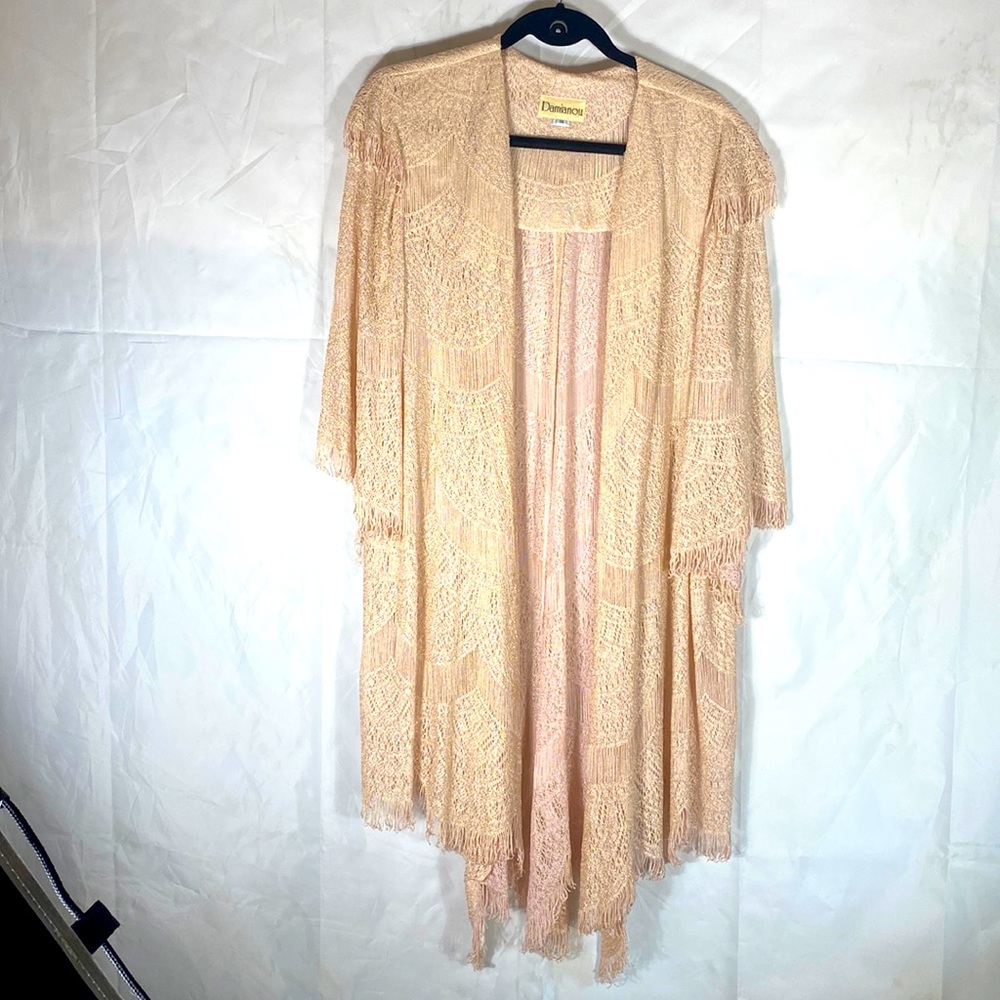 Lace Fringe summer cover Vintage Blush with Gold 1X